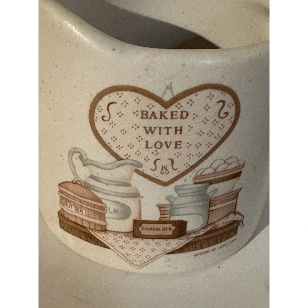 Baked With Love Creamer & Sugar Set Tan1989 Stoneware House Of Lloyd Vintage